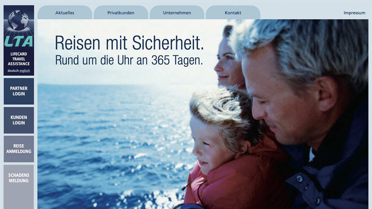 Auf der eigenen Webseite konnten Familien und Einzelpersonen unter individuellen Tarifen die passenden Versicherungen auswählen.